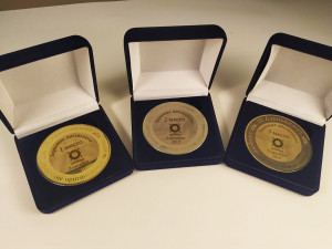 Медаль МЗ-044-medal из латуни с травлением Алкосаммит 1